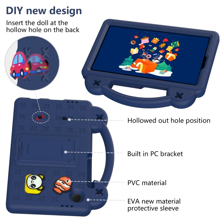 For Samsung Galaxy Tab A9 Handle Kickstand Children EVA Shockproof Tablet Case(Navy Blue) by bashfashion