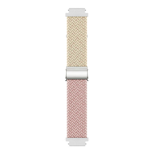 For Huawei Watch GT4 41mm Integrated Buckle Braided Nylon Watch Band(Starlight Color+Starlight Pink) by bashfashion