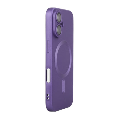 For iPhone 16 Plus ENKAY MagSafe Matte TPU Phone Case with Lens Film(Purple) by ENKAY