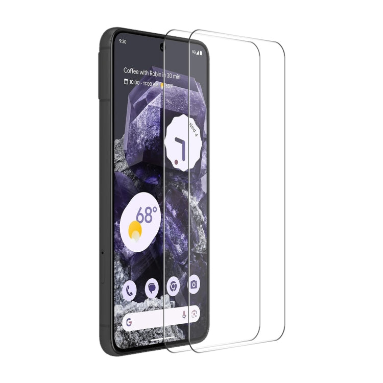For Google Pixel 8 2pcs ENKAY Hat-Prince 0.26mm 9H 2.5D High Aluminum-silicon Tempered Glass Film by ENKAY