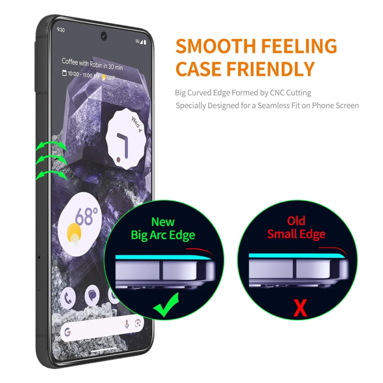 For Google Pixel 8 2pcs ENKAY Hat-Prince 0.26mm 9H 2.5D High Aluminum-silicon Tempered Glass Film by ENKAY