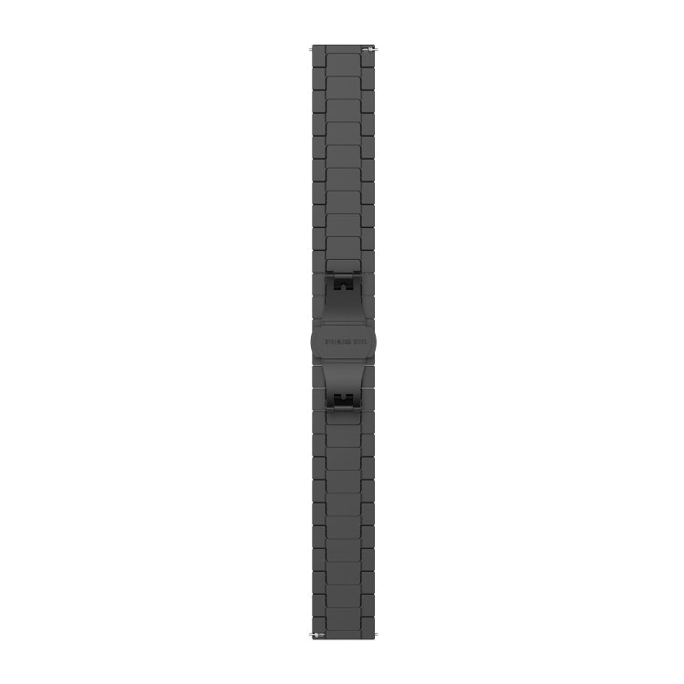 For Garmin Venu 2S One Bead Butterfly Buckle Stainless Steel Metal Watch Band(Black) by bashfashion