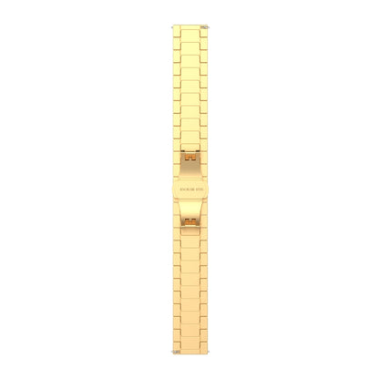 For Garmin Venu 2S One Bead Butterfly Buckle Stainless Steel Metal Watch Band(Gold) by bashfashion