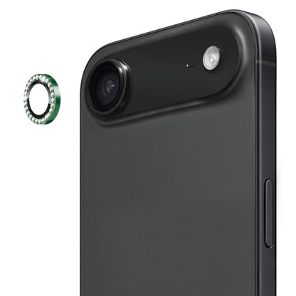 For iPhone Air ENKAY AR Anti-reflection Individual Diamond Ring Camera Lens Glass Full Film(Deep Green) by ENKAY