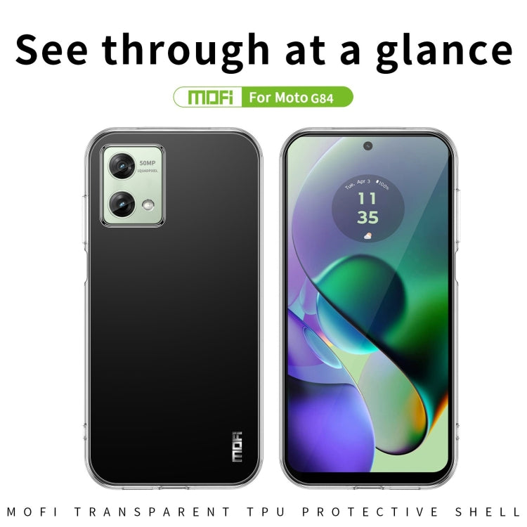 For Motorola Moto G84 MOFI Ming Series Ultra-thin TPU Phone Case(Transparent) by MOFI