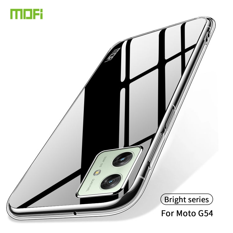 For Motorola Moto G54 MOFI Ming Series Ultra-thin TPU Phone Case(Transparent) by MOFI