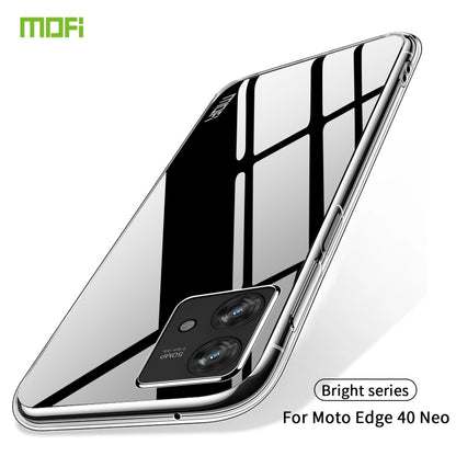 For Motorola Edge 40 Neo MOFI Ming Series Ultra-thin TPU Phone Case(Transparent) by MOFI