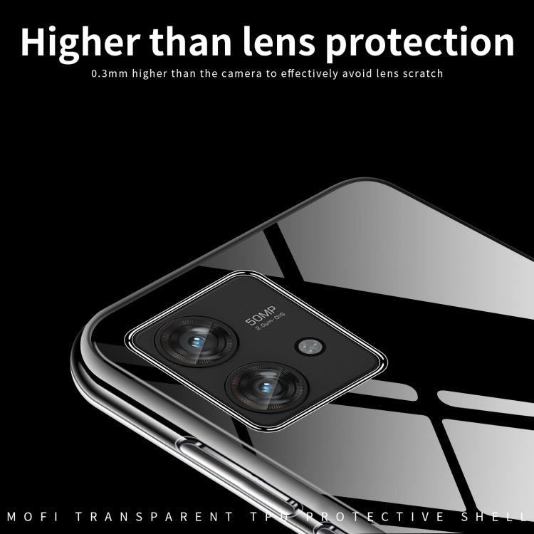 For Motorola Edge 40 Neo MOFI Ming Series Ultra-thin TPU Phone Case(Transparent) by MOFI