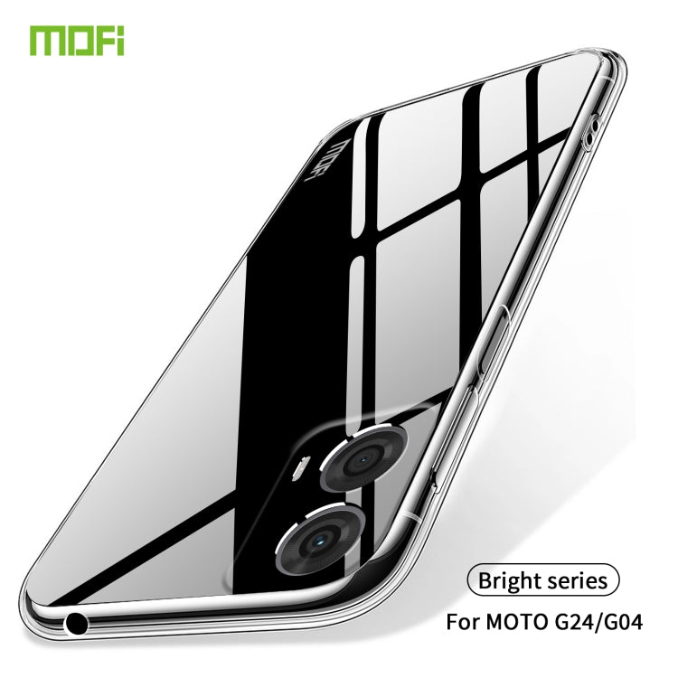For Motorola Moto G24 / G04 MOFI Ming Series Ultra-thin TPU Phone Case(Transparent) by MOFI