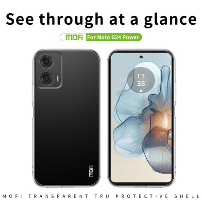 For Motorola Moto G24 Power MOFI Ming Series Ultra-thin TPU Phone Case(Transparent) by MOFI