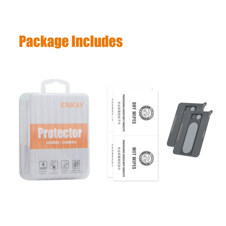 For Google Pixel 8 Pro 2pcs ENKAY Hat-Prince 9H Rear Camera Lens Tempered Glass Film by ENKAY