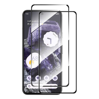For Google Pixel 8 2pcs ENKAY Hat-Prince Full Glue High Aluminum-silicon Tempered Glass Film by ENKAY