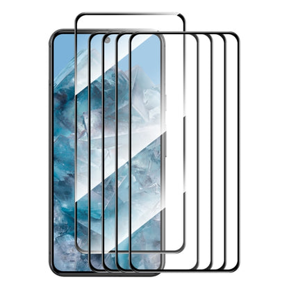 For Google Pixel 8 Pro 5pcs ENKAY Hat-Prince Full Glue High Aluminum-silicon Tempered Glass Film by ENKAY