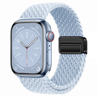 For Apple Watch Ultra 2 49mm Nylon Woven Magnetic Fold Buckle Watch Band(Misty Blue) by bashfashion