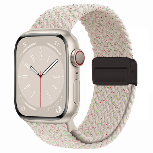 For Apple Watch Ultra 49mm Nylon Woven Magnetic Fold Buckle Watch Band(Starlight Color) by bashfashion