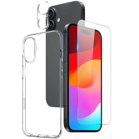 For iPhone 17 NORTHJO 3 in 1 TPU Phone Case with Screen Film and Lens Film(Clear) by NORTHJO
