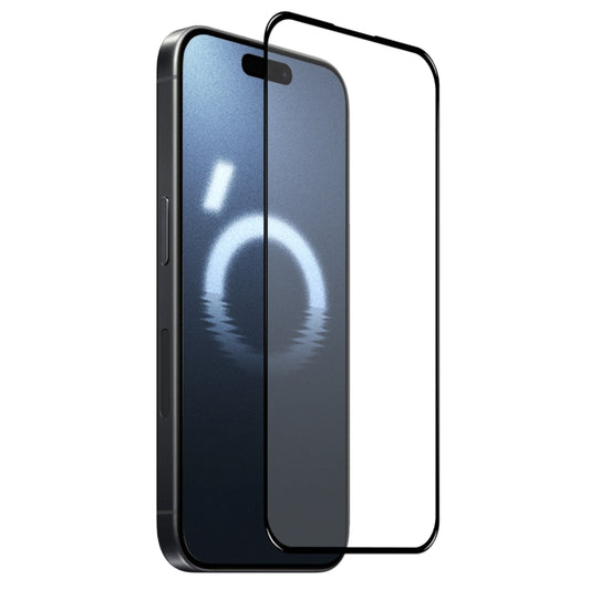 For iPhone 16 Pro Max NORTHJO A++ Screen Protector Full Glue Silk Printing Tempered Glass Film(Black) by NORTHJO