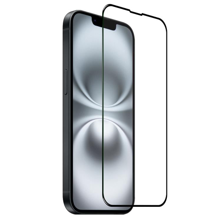 For iPhone 16e NORTHJO A++ Screen Protector Full Glue Silk Printing Tempered Glass Film(Black) by NORTHJO