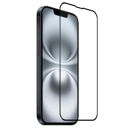 For iPhone 16e NORTHJO A++ Screen Protector Full Glue Silk Printing Tempered Glass Film(Black) by NORTHJO