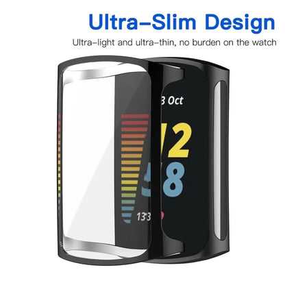 For Fitbit Charge 6 / 5 TPU Electroplate Watch Protective Case(Black) by bashfashion