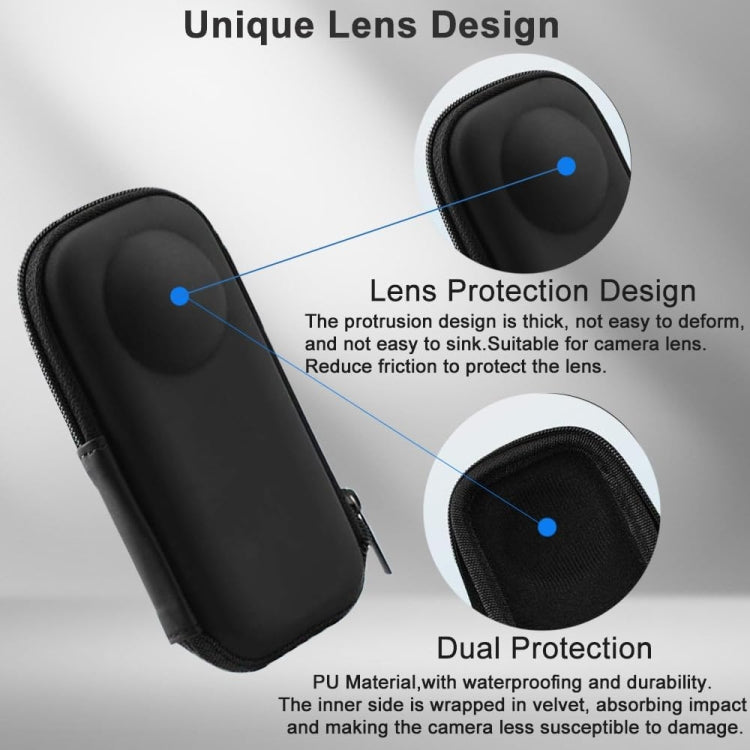 For Insta360 X3 / ONE X / X2 Thumb Camera Body Cover PU Protective Storage Bag by bashfashion