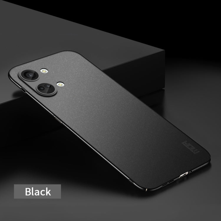 For OnePlus Ace 2V / Nord 3 MOFI Fandun Series Frosted PC Ultra-thin All-inclusive Phone Case(Black) by MOFI