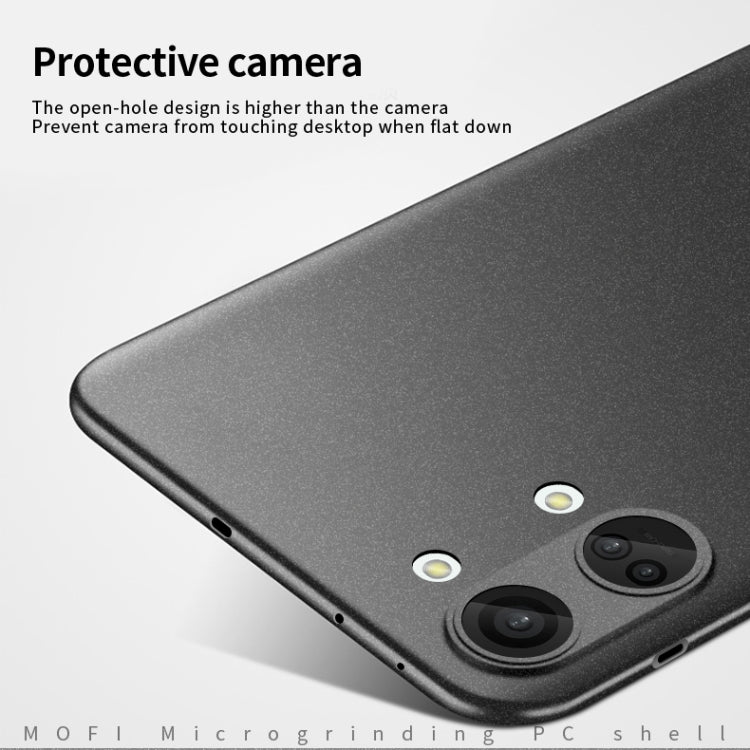 For OnePlus Ace 2V / Nord 3 MOFI Fandun Series Frosted PC Ultra-thin All-inclusive Phone Case(Black) by MOFI