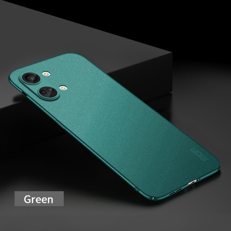 For OnePlus Ace 2V / Nord 3 MOFI Fandun Series Frosted PC Ultra-thin All-inclusive Phone Case(Green) by MOFI