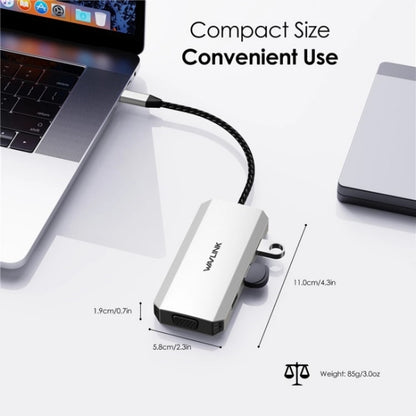 WAVLINK UMD304 Converter USB-C to Dual HD 4K 60Hz HUB 7-in-1 Laptop Docking Station by WAVLINK