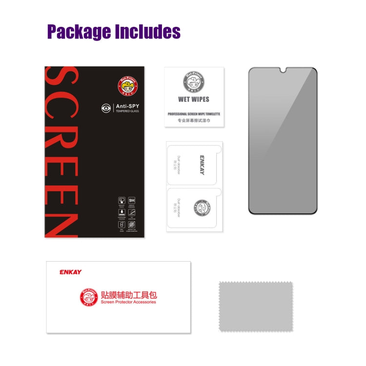 For Xiaomi Redmi 14C ENKAY Hat-Prince 28 Degree Anti-peeping Privacy Silk Screen Tempered Glass Film by ENKAY