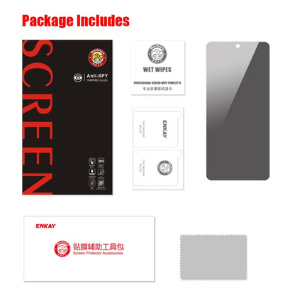 For Xiaomi Redmi 12 4G / 5G ENKAY Hat-Prince 28 Degree Anti-peeping Privacy Tempered Glass Film by ENKAY