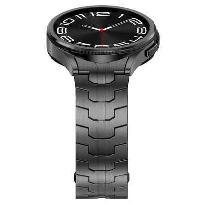 For Samsung Galaxy Watch6 Classic 43 / 47mm Lron Man Curved Connection Stainless Steel Watch Band(Gray) by bashfashion
