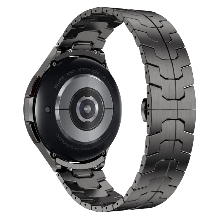 For Samsung Galaxy Watch 5 40 / 44mm Lron Man Curved Connection Stainless Steel Watch Band(Gray) by bashfashion