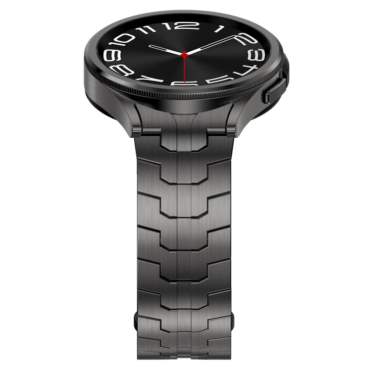 For Samsung Galaxy Watch 5 Pro Lron Man Curved Connection Stainless Steel Watch Band(Gray) by bashfashion