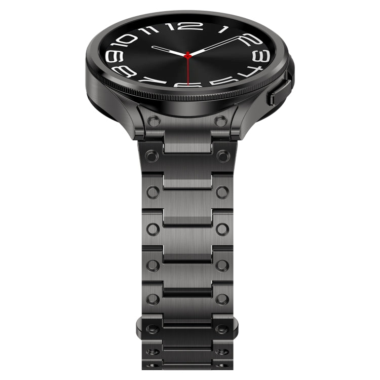 For Samsung Galaxy Watch 5 Pro Dual Circle Curved Connection Stainless Steel Watch Band(Gray) by bashfashion