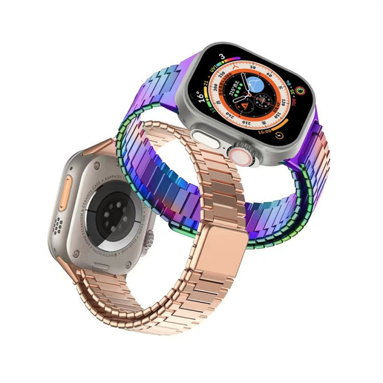 For Apple Watch Series 5 40mm Bamboo Magnetic Stainless Steel Metal Watch Strap(Titanium Color) by bashfashion