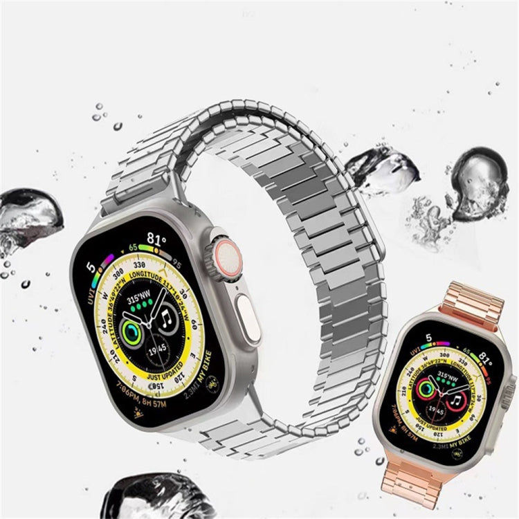 For Apple Watch SE 2022 40mm Bamboo Magnetic Stainless Steel Metal Watch Strap(Black) by bashfashion