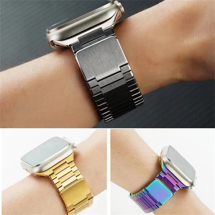 For Apple Watch Series 5 44mm Bamboo Magnetic Stainless Steel Metal Watch Strap(Gold) by bashfashion