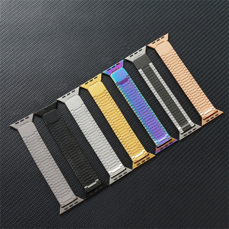 For Apple Watch Series 5 44mm Bamboo Magnetic Stainless Steel Metal Watch Strap(Gold) by bashfashion