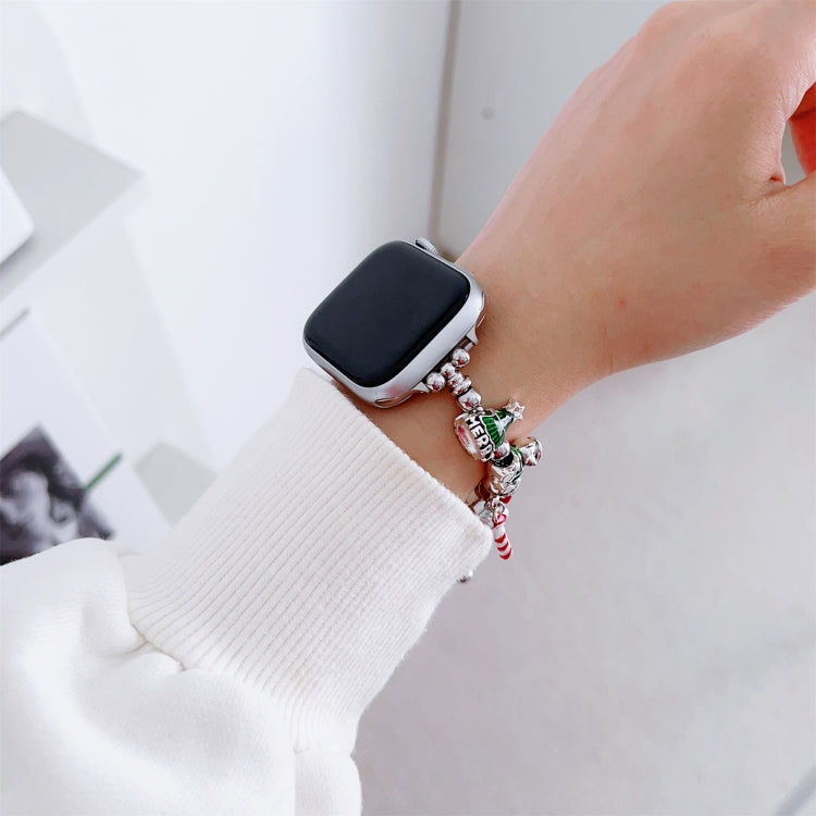 For Apple Watch Series 9 45mm Zinc Alloy Christmas Watch Band(Red) by bashfashion