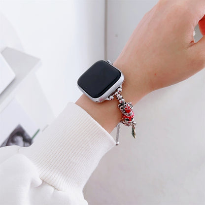 For Apple Watch Series 8 45mm Zinc Alloy Christmas Watch Band(Green) by bashfashion