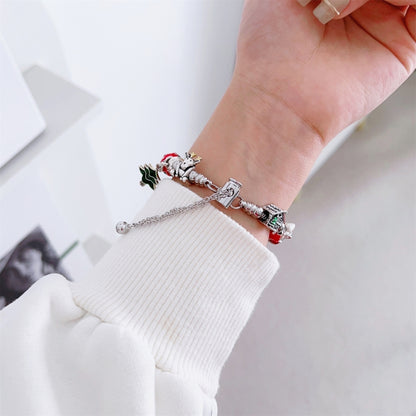 For Apple Watch Series 7 41mm Zinc Alloy Christmas Watch Band(Green) by bashfashion