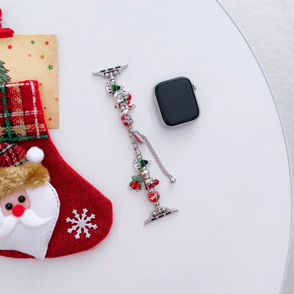 For Apple Watch Series 6 40mm Zinc Alloy Christmas Watch Band(Red) by bashfashion