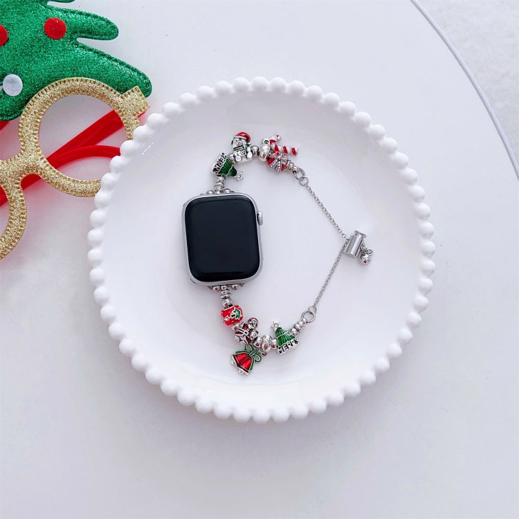 For Apple Watch Series 6 44mm Zinc Alloy Christmas Watch Band(Red) by bashfashion