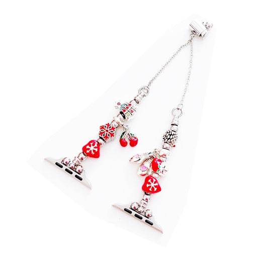 For Apple Watch Series 3 38mm Zinc Alloy Christmas Watch Band(Pink) by bashfashion