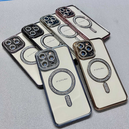 For iPhone 16e Diamond Plated MagSafe TPU Phone Case(Gold) by bashfashion