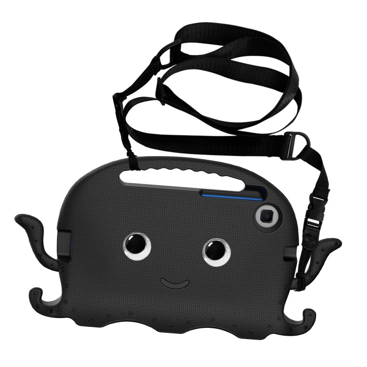 For Samsung Galaxy Tab A11 / A9 Octopus Style EVA Hybrid PC Shockproof Tablet Case with Strap(Black) by bashfashion
