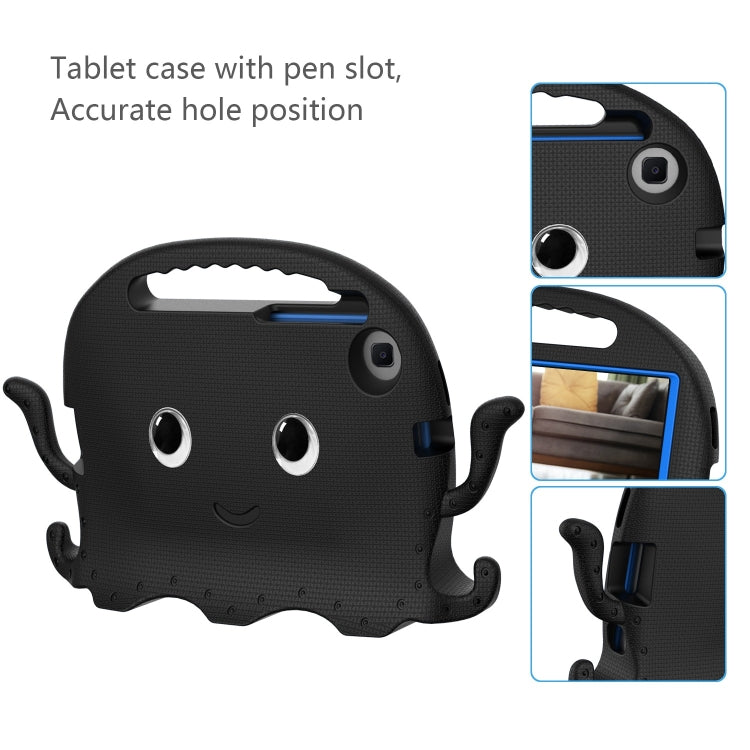 For Samsung Galaxy Tab A11 / A9 Octopus Style EVA Hybrid PC Shockproof Tablet Case with Strap(Black) by bashfashion