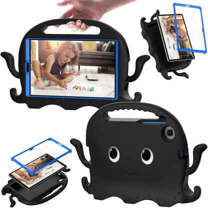 For Samsung Galaxy Tab A11 / A9 Octopus Style EVA Hybrid PC Shockproof Tablet Case with Strap(Black) by bashfashion