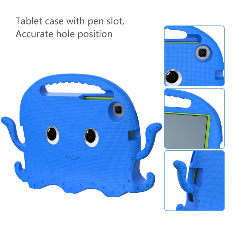 For Samsung Galaxy Tab A11 / A9 Octopus Style EVA Hybrid PC Shockproof Tablet Case with Strap(Blue) by bashfashion